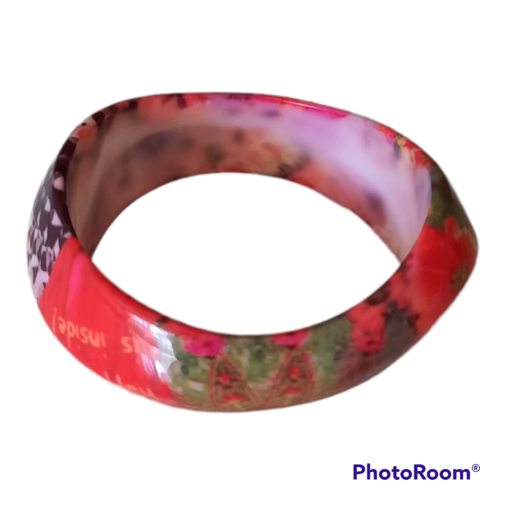 Chunky Multicolor Bangle Bracelet